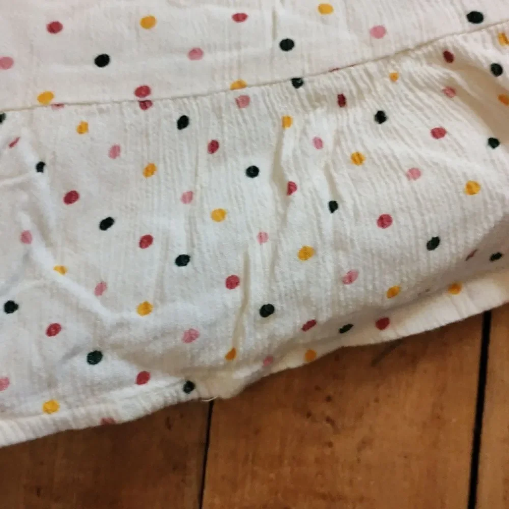 Old Navy dress 3T cotton polka dots rainbow lined spring Easter ruffles
